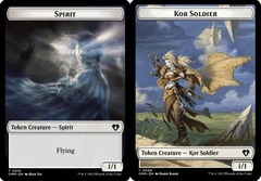 Spirit token // Kor Soldier token - Foil (Commander master)